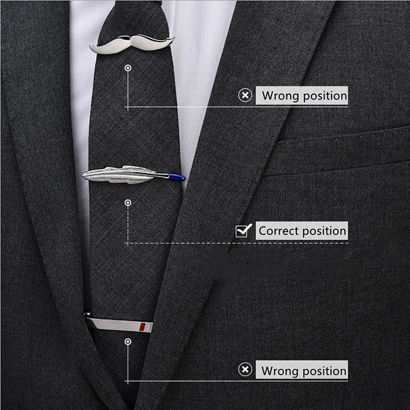 fancy tie pins for men sublimation tie tack clutch tie clips for men