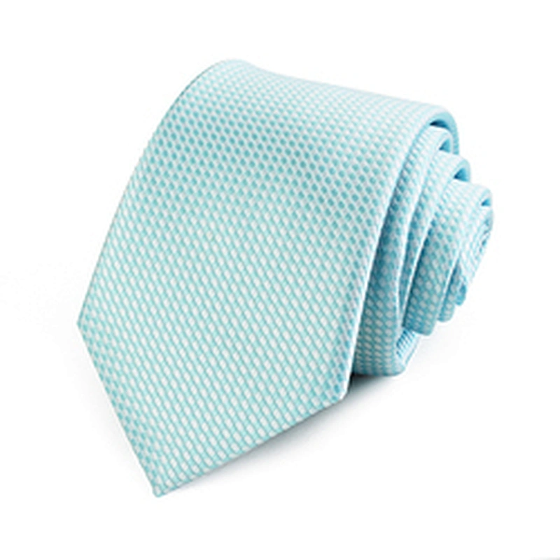 Wholesale Sublimation Polyester Ties Blue Cravate homme Jacquard Woven Paisley Ties Men Custom Logo