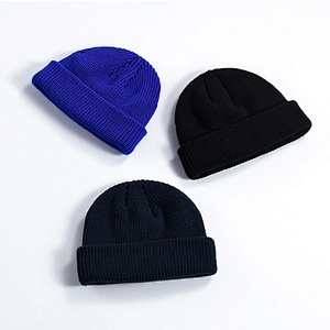 Cheap Fashion Beanie Winter Hats Knitted Cap Winter Plain Women'S Knitted Beanie Hats