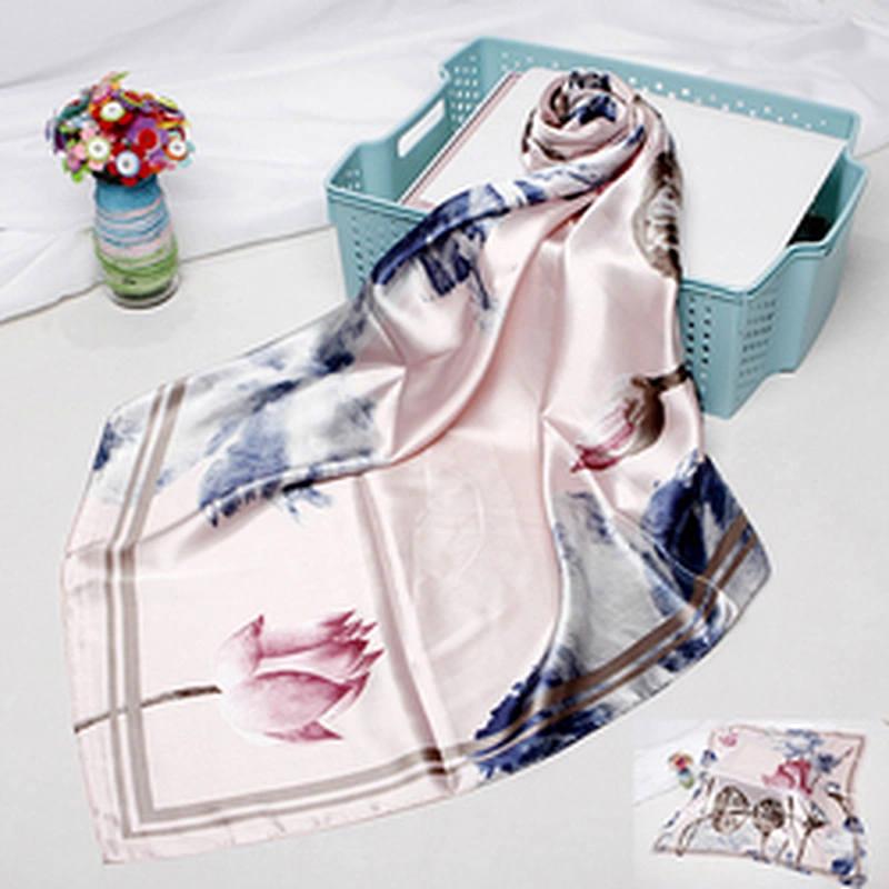 Supplier Tudung Bawal Printed Stylish Scarf For Women Silk Custom Under Hijab Headscarf