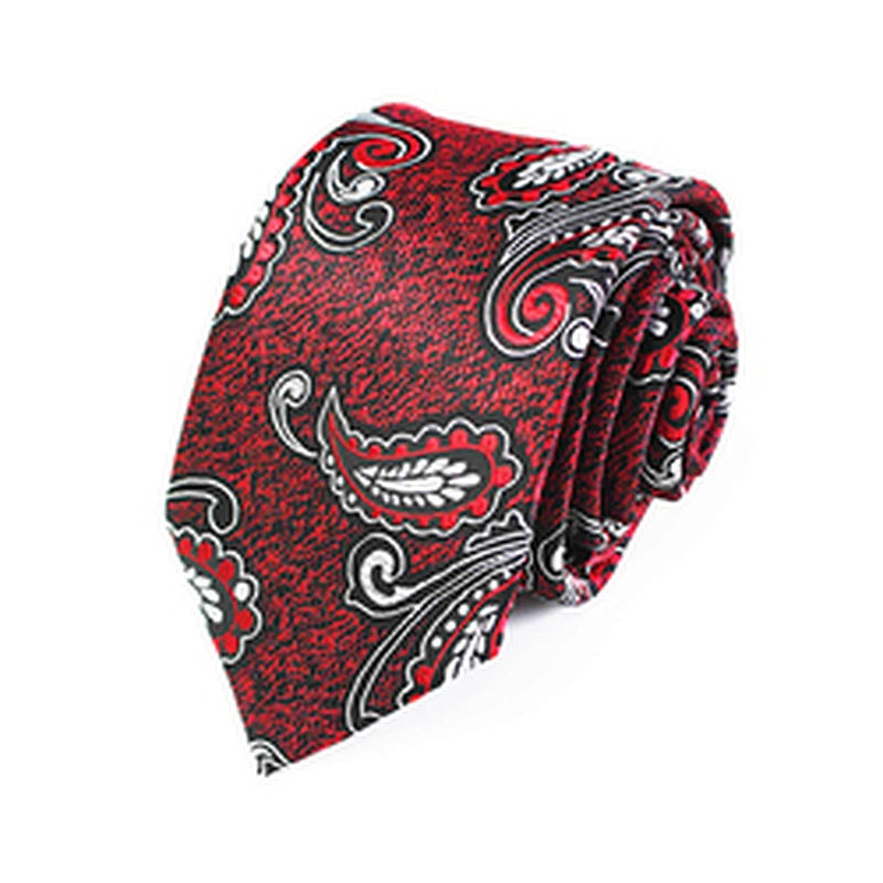 Necktie Manufacturer Sublimation Neck Tie Gift Set Boite A Cravate En Soie Red Striped Jacquard Silk Necktie For Men