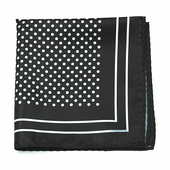 NAVY BLUE customise handkerchief dot pocket square high quality handchief silk DPS5715