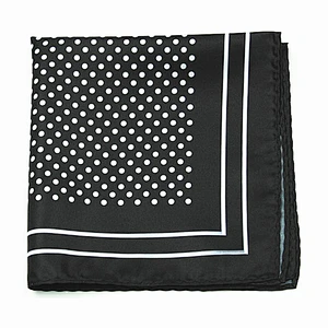 NAVY BLUE customise handkerchief dot pocket square high quality handchief silk DPS5715