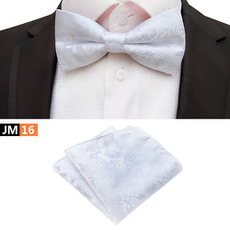 Fashion Men Bow Tie Sets Handkerchief Set Custom Mens Bow Ties and Hanky Sets Floral Pocket Squares for Men