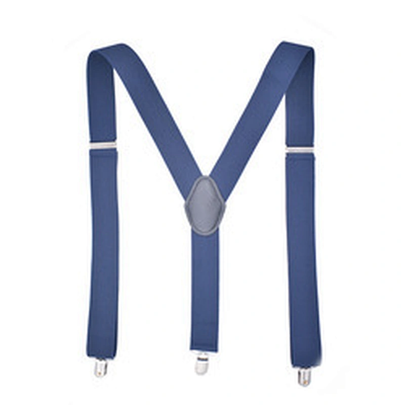 Wholesale Cheap Adult 3 clip strap Y-type plain color men's and women's universal suspender strap clip