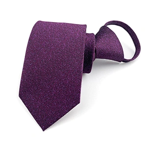 Wholesale Lazy Neck Tie Elastic Adjustable Fashionable Necktie With Zipper Tie Plastic Polyester Zipper Ties For Men