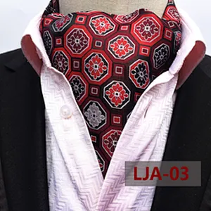 Classic Dot Cravate Homme Casual Paisley Folard Mens Ascot Polyester Jacquard Woven Ties For Men Italian