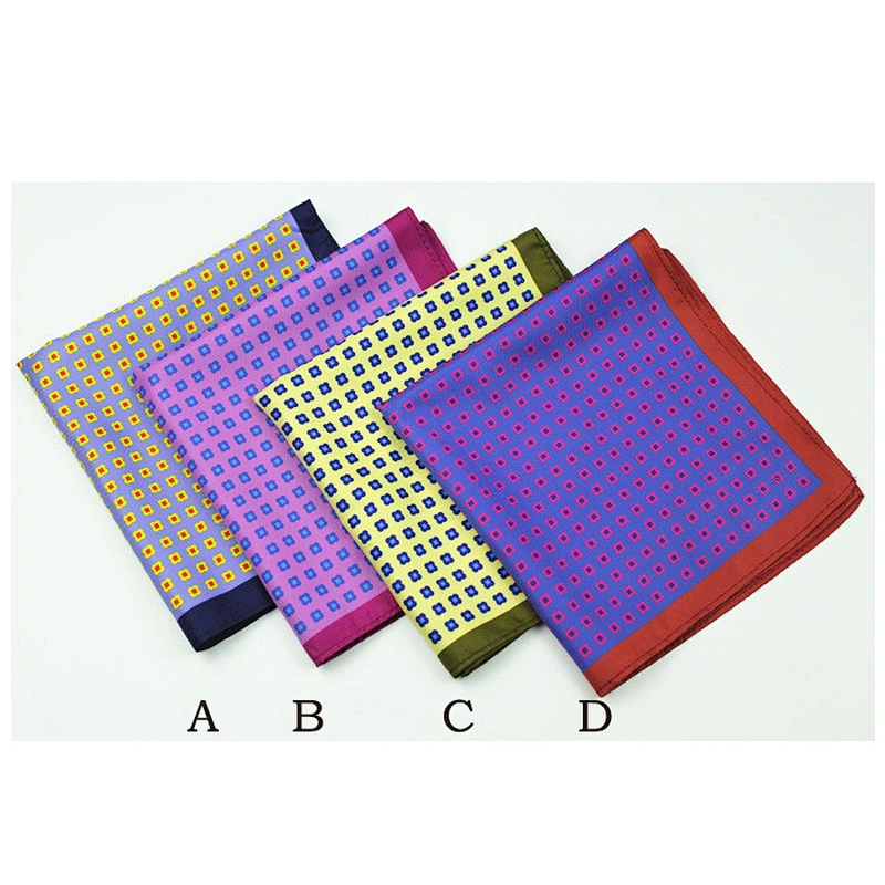 linen pocket square holder custom handkerchief silk fabric for men