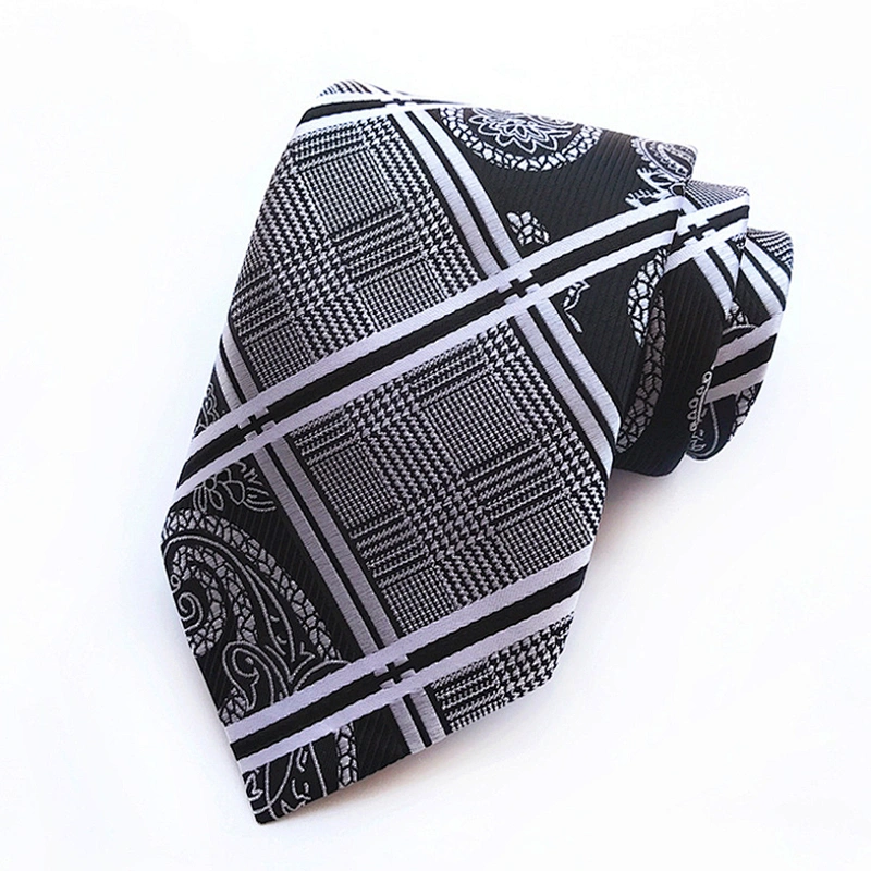 Stripe Neck Ties For Men Italian Luxury Necktie Mens Paisley Cravate Pour Homme Polyester Woven