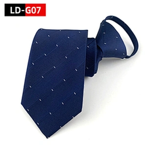 Custom Zipper Tie Fashionable No Tie Plain Boys Zipper Necktie Jacquard Lazy Zipper Ties For Men