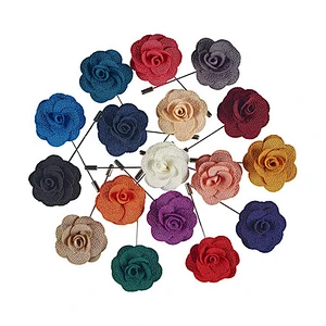 Custom flower boutonniere wedding Fashion womens brooch flower pin Wholesale flower lapel pins mens suit