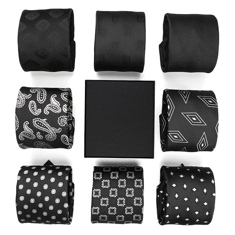 Custom Tie Luxury Mens Neck Tie Set Corbatas Por Mayoreo Paisley Polyester Ties For Men Italian