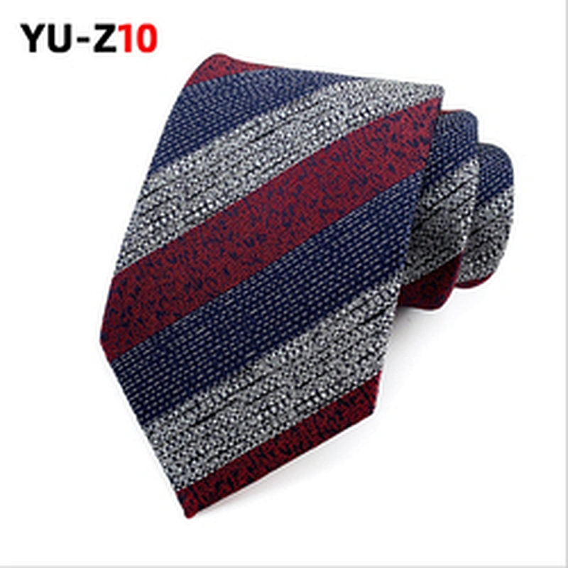 Classical Striped Necktie Wholesale Corbatas Jacquard Woven Silk Necktie Mens Custom Mens Neck Tie Set
