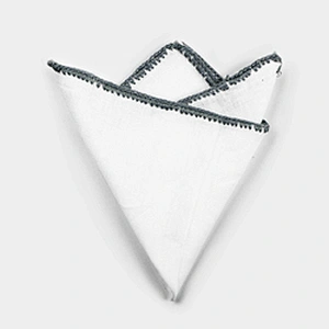 wholesale linen pocket square costom design linen handkerchief white for men