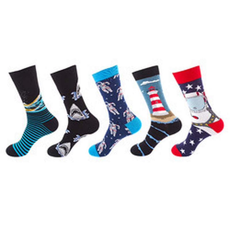 Wholesale 5-pack men and women anime cartoon long socks