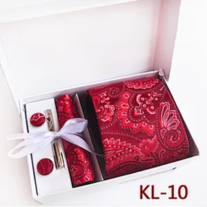 Paisley Neckties With Pocket Squares Casual Men Ties and Hanky Set Custom Tie Pocket Square and Cufflink Set