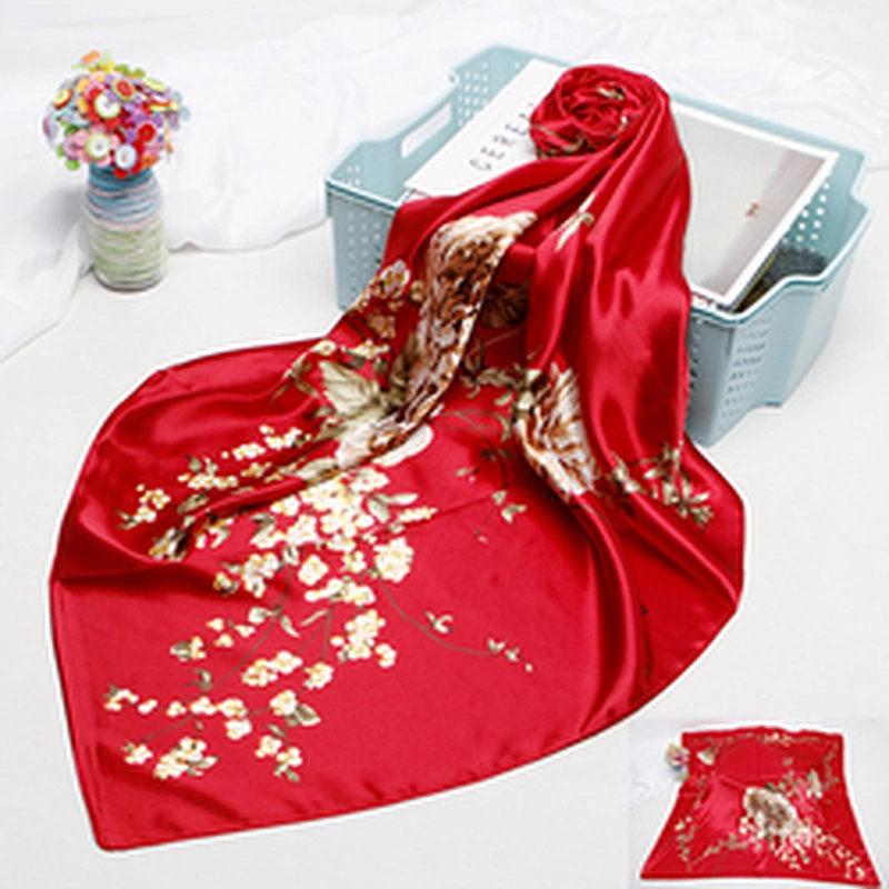 Supplier Tudung Bawal Printed Stylish Scarf For Women Silk Custom Under Hijab Headscarf