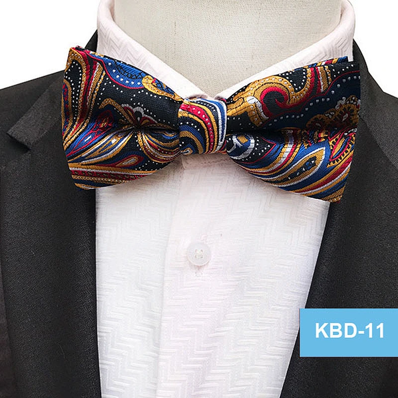 Custom Bow Tie Kids Fashion Casual Boys Bow Tie Set With Logo Polyester Grid Italian Bow Ties For Men