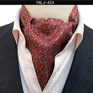 Classic Paisley Cravate Homme Casual Floral Folard Mens Ascot Jacquard Woven Ties For Men Italian
