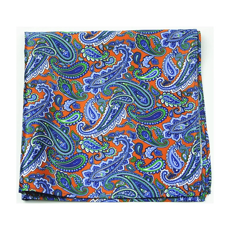 factory price customised hand rolled hem zephyr pocket square