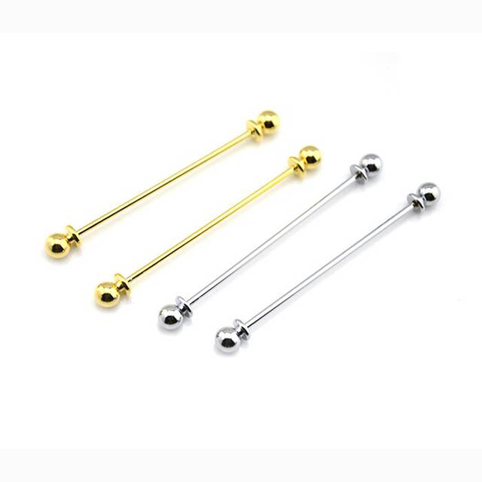 Wholesale fashion mens collar pin for shirt with rose gold platingJSCP006