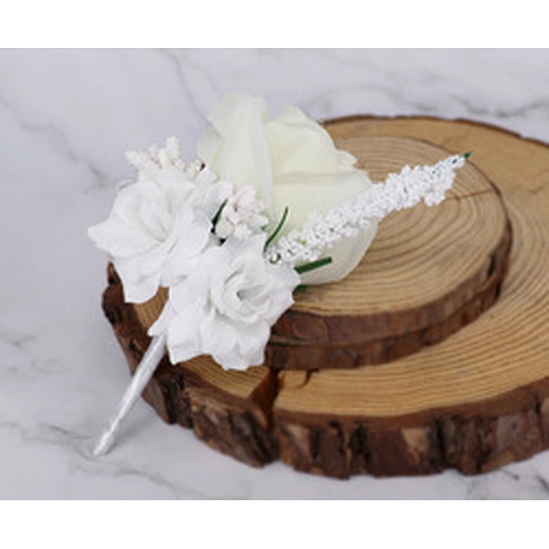 Fashion groom boutonniere Wholesale Wedding Corsage Flower Pins Brooches Mens Lapel Pin Custom