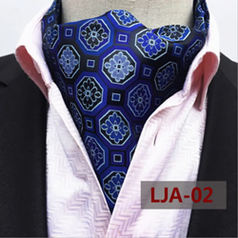 Polyester Jacquard Woven Ties For Men Italian Classic Paisley Cravate Homme Casual Dot Folard Mens Ascot