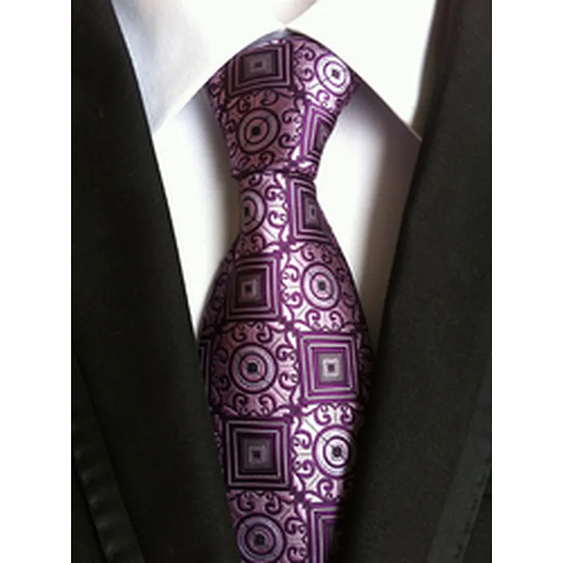 Wholesale Silk Neckties Men Luxury Paisley Silk Ties Jacquard Woven Polyester Cravate Homme