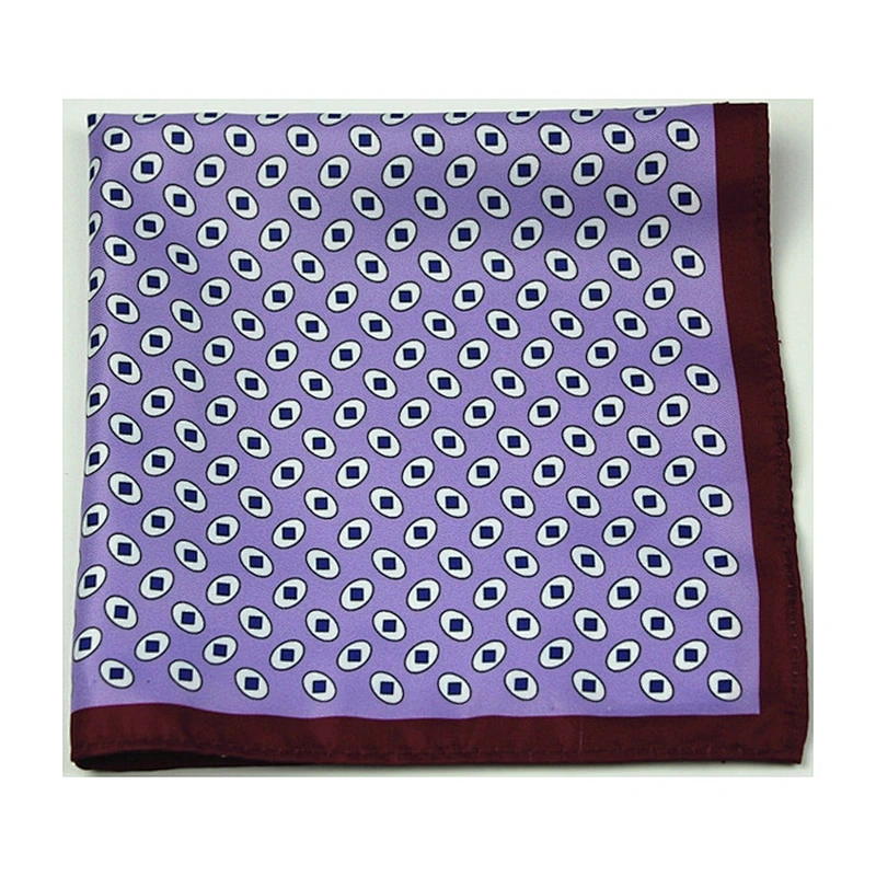 wholesale silk Maroon pocket square hand embroidered handkerchief DPS5408