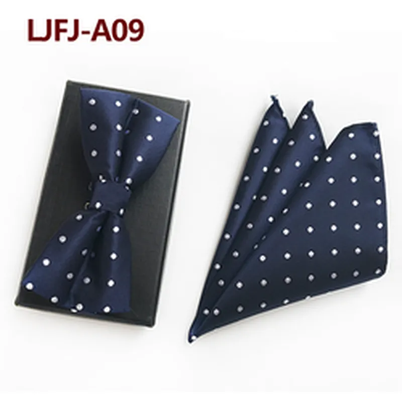 Custom Pocket Squares for Men Casual Mens Bow Ties and Hanky Sets Grid Men Bow Tie Sets Handkerchief Set