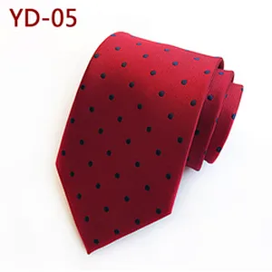 Casual Fashion Mens Ties Necktie Custom Logo Dot Ties For Men Italian Polyester Jacquard Cravates Pour Hommes
