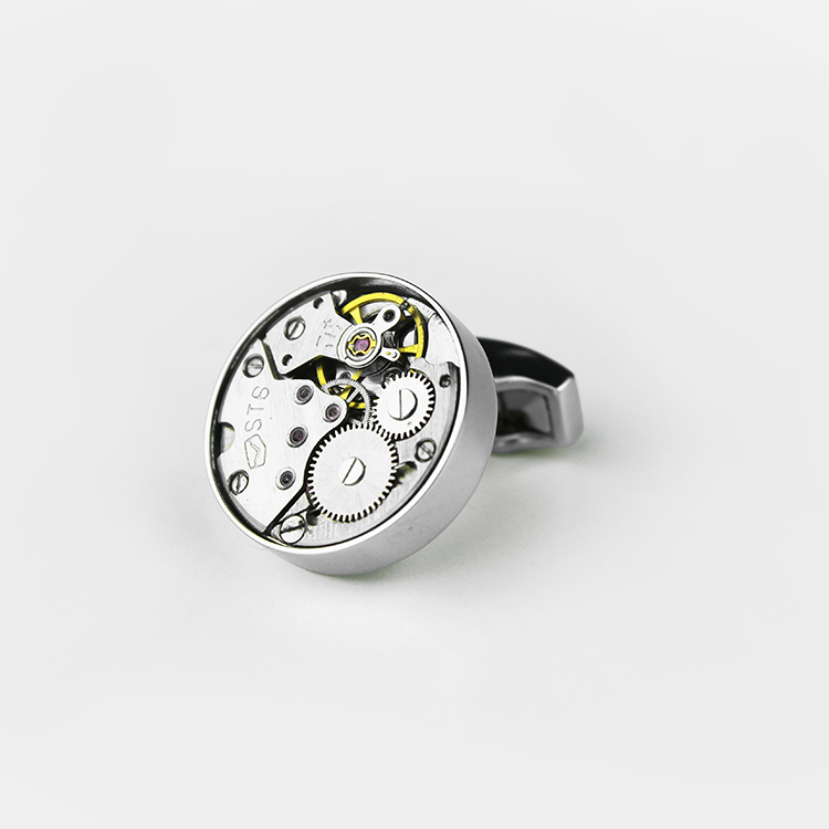 Wholesale Sublimation Cuff Links Men Cufflinks Custom Luxury Bouton Manchette Personalized Watch Cufflink Gift Boxes