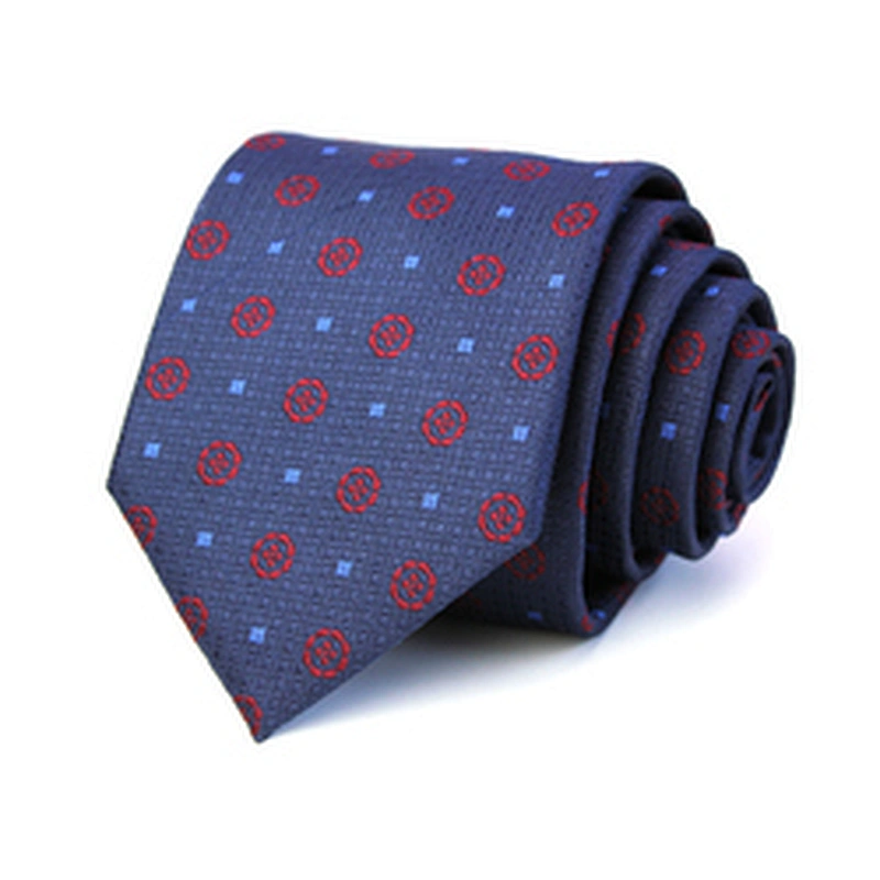 Business Casual Gravata Woven Jacquard Polyester Ties For Men Italian Custom Neck Tie