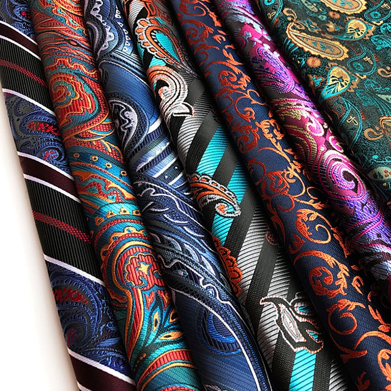Striped Handkerchief Custom Print Soft Hanky For Men Jacquard Woven Pocket Squares For Men