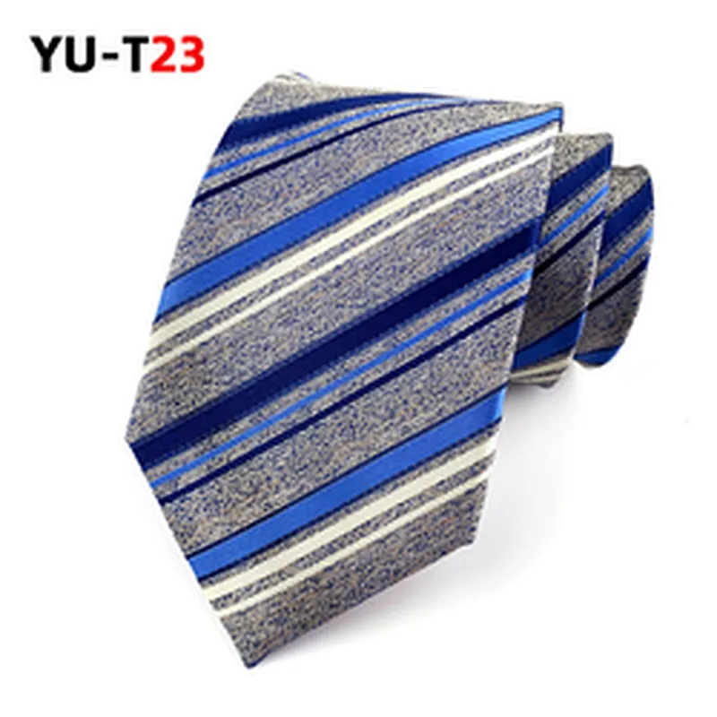 Luxury Striped Neck Ties For Men Custom Logo Corbatas Hombres Classic Polyester Necktie Set Gift Box