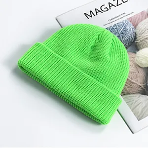Cheap Fashion Beanie Winter Hats Knitted Cap Winter Plain Women'S Knitted Beanie Hats