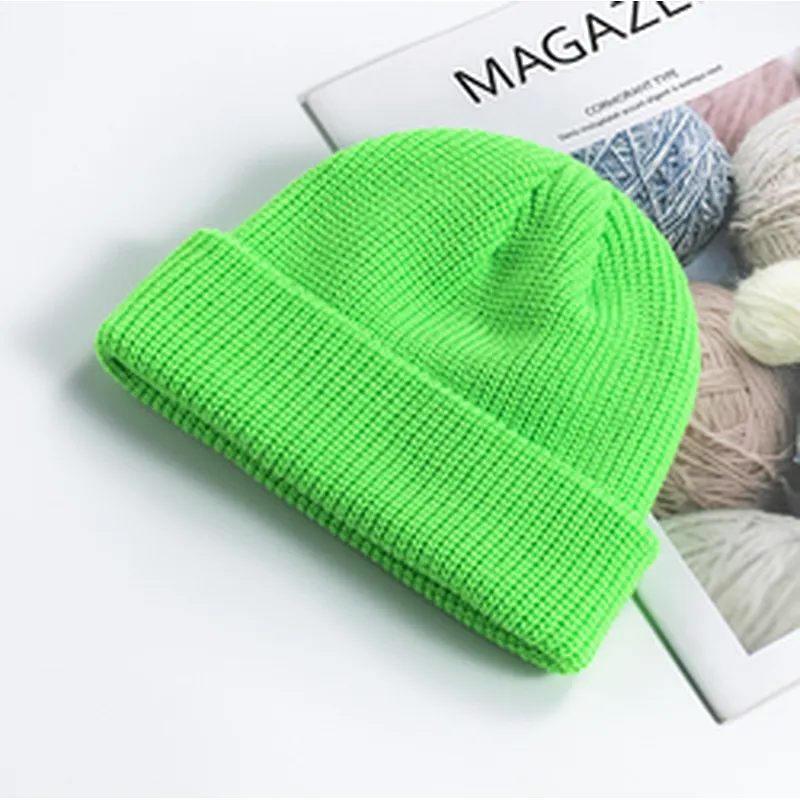 Cheap Fashion Beanie Winter Hats Knitted Cap Winter Plain Women'S Knitted Beanie Hats