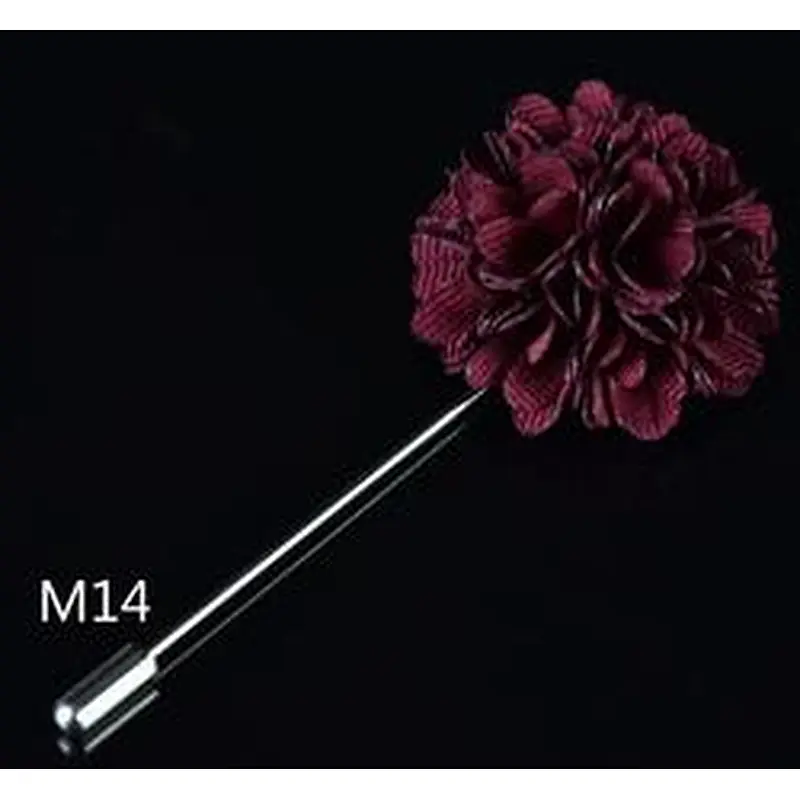 Wholesale lapel flower pin Fashionable groom boutonniere wedding Custom lapel flower pins for suit men