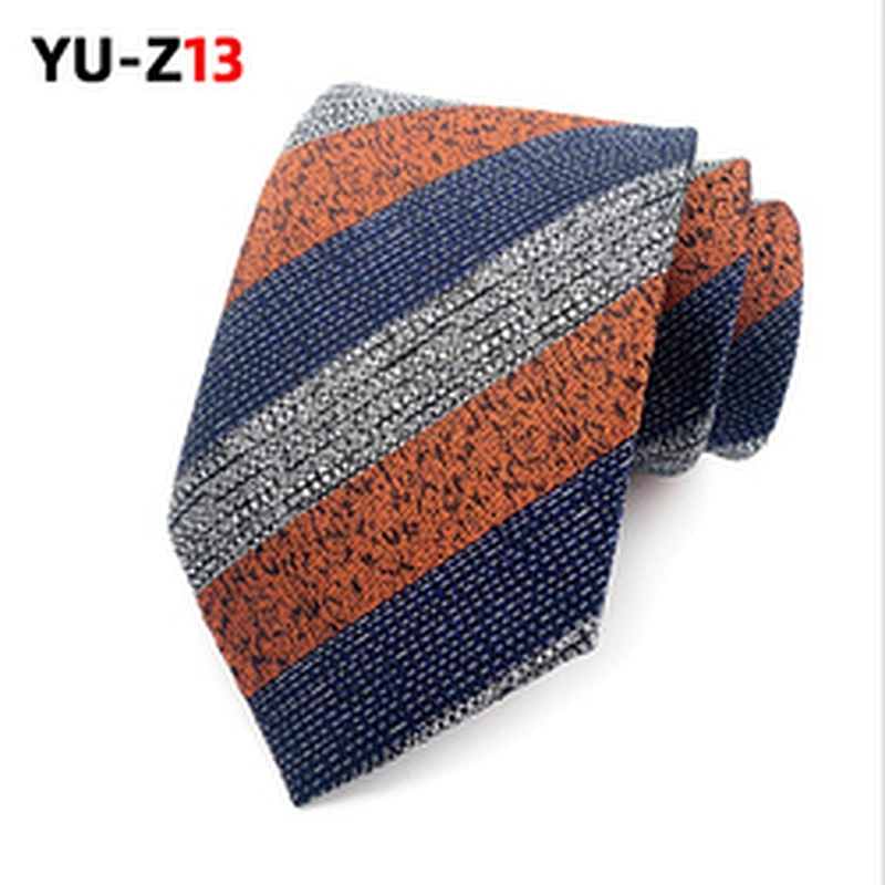 Custom Jacquard Woven Silk Necktie Mens Classical Striped Necktie Wholesale Corbatas Mens Neck Tie Set