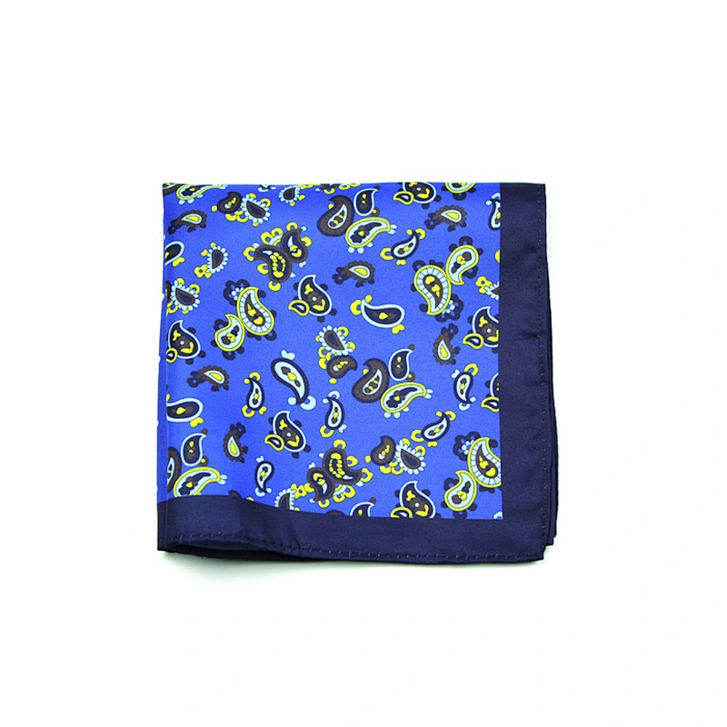 Custom High Quality Personalized Pocket Squares Polyester / Cotton All-season Digital Printed Men Gift Box Set Male