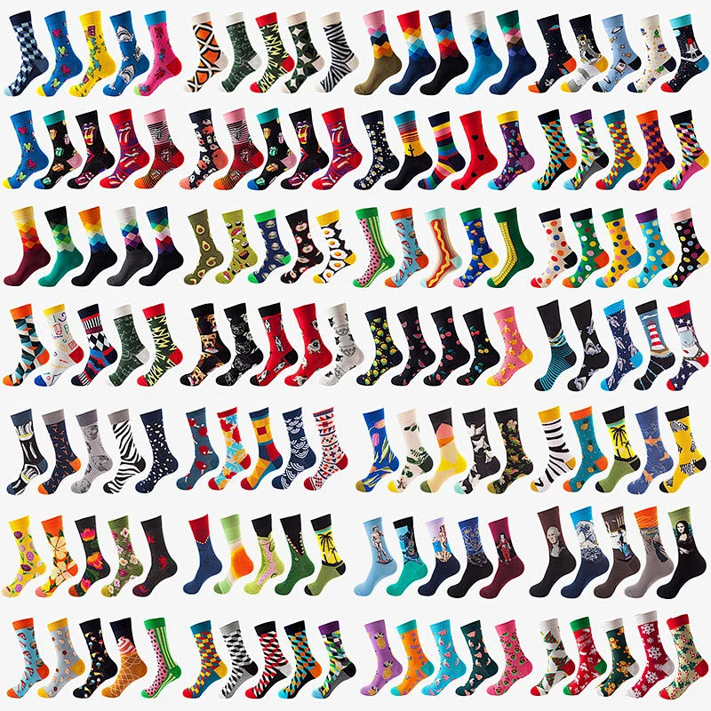 Wholesale 5-pack men and women anime cartoon long socks