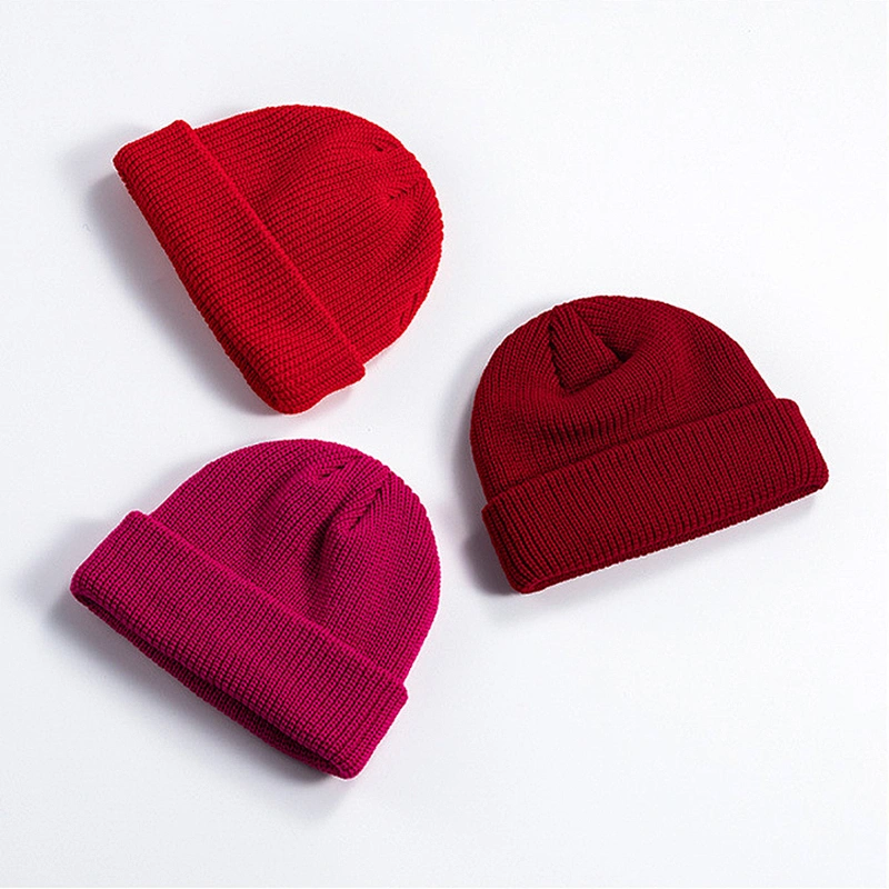 Cheap Fashion Beanie Winter Hats Knitted Cap Winter Plain Women'S Knitted Beanie Hats