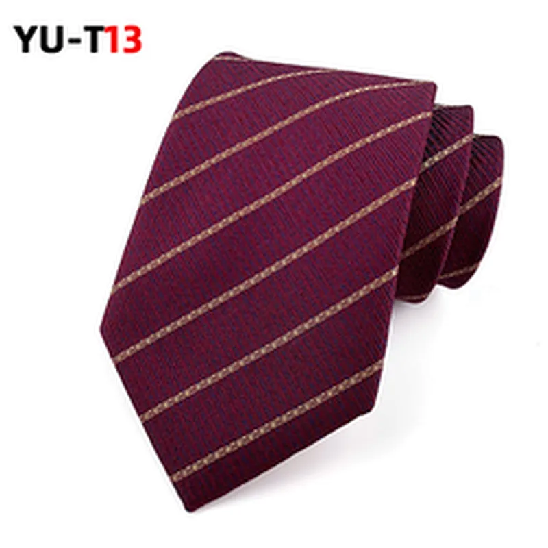Casual Corbatas Hombres Striped Neck Ties For Men Polyester Woven Necktie Set Gift Box Custom Logo