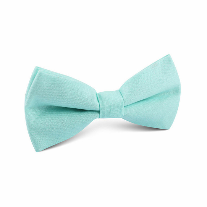 custom solid silk linen fabric self necktie bow ties