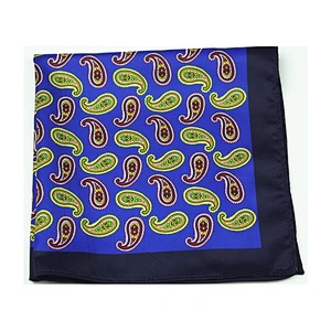 fashionable handkerchief popular pocket square indian paisley fabric pattern DPS5363