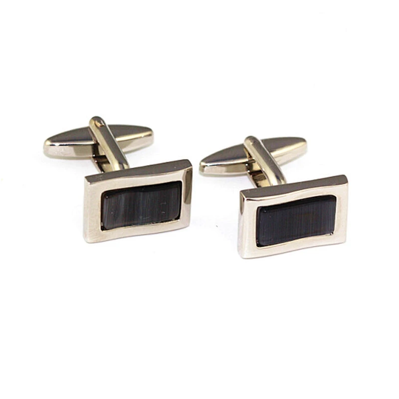 Custom wedding jewelry white and black cufflinks for wholesale