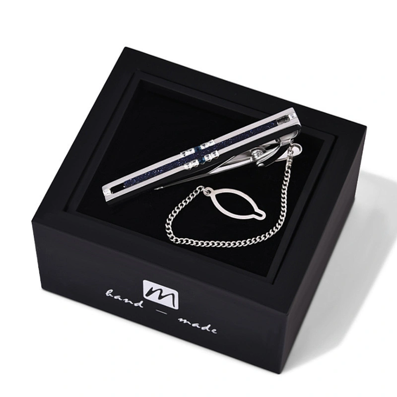 Cuff links Personalized Clip on Tie Clip Set Fashionable Neck Tie Collar Pin Eco Friendly Tie Bar CuffLink Box