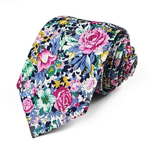 Custom Cotton Necktie Leisure Floral Tie Cotton Ties Printed Neck Ties For Men