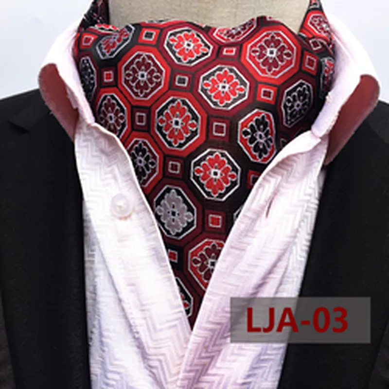 Classic Paisley Cravate Homme Casual Dot Folard Mens Ascot Polyester Jacquard Woven Ties For Men Italian