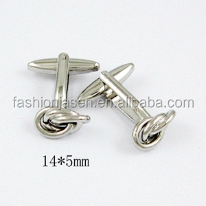 knot cufflinks with white steel,custom cufflink